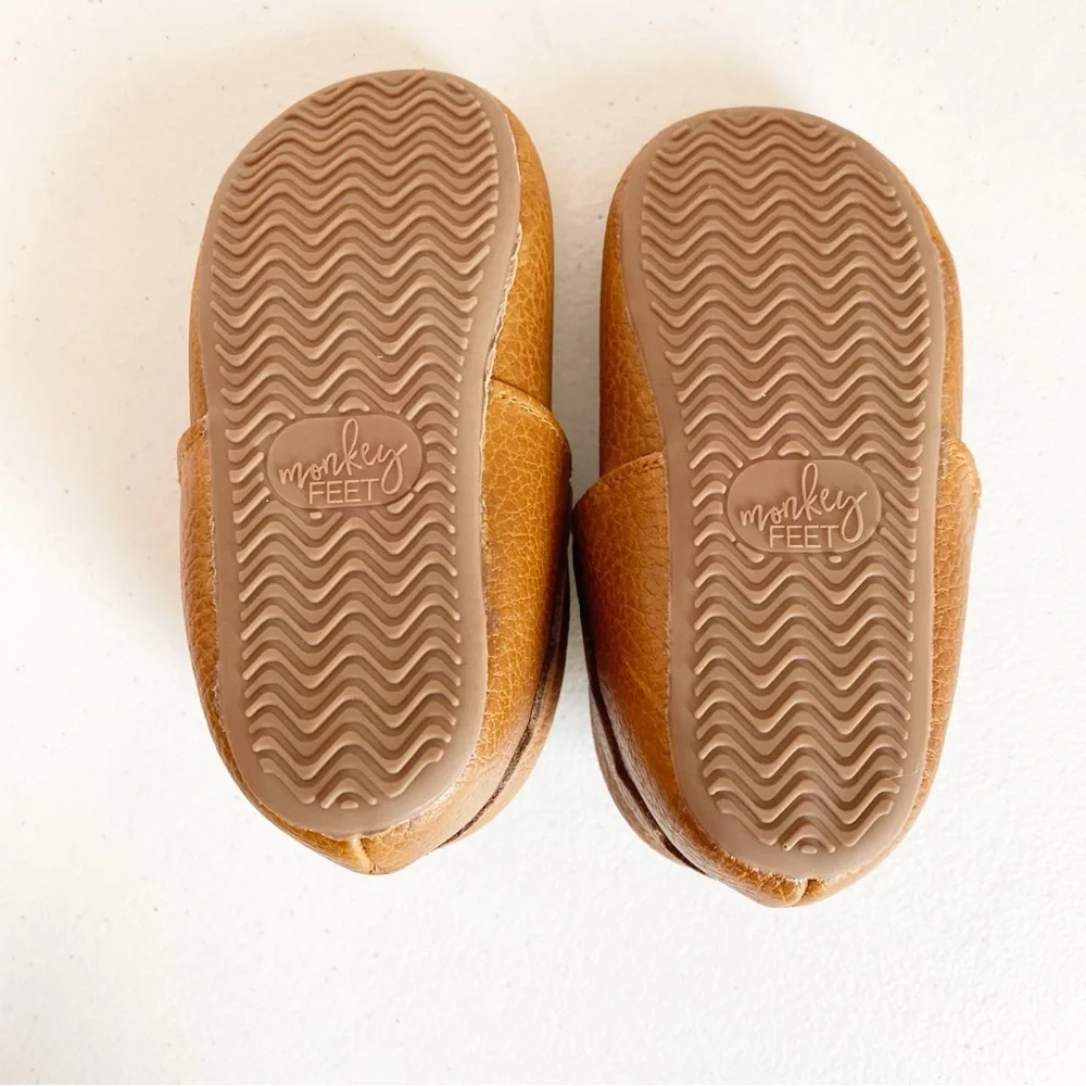 Monkey Feet Leather Mary Jane Shoes Brown Size 18-24 Months